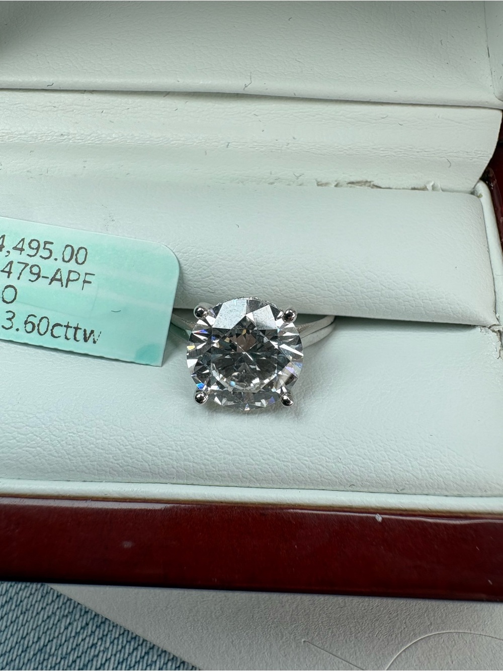 Genuine IGI Laboratory Created 3.51 carat Diamonds. Size 7